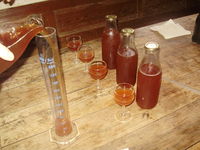 Cider testing, taste, specific gravity and pH