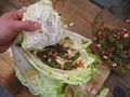 Filling up the cabbage (배추).